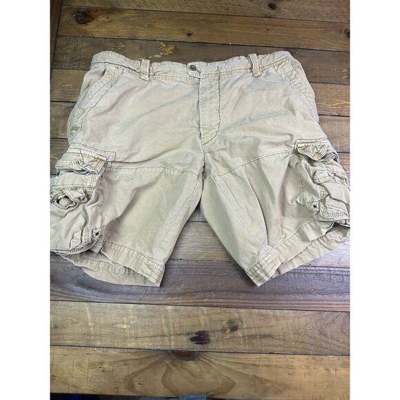 Vtg Polo Ralph Lauren Cotton Cargo Shorts Mens 40 Military Fatigue Khaki READ - Picture 1 of 7